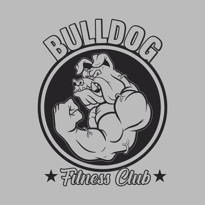 Bulldog Fitness Club - Gym Themed T-Shirt-Blue-S-Custom One Express