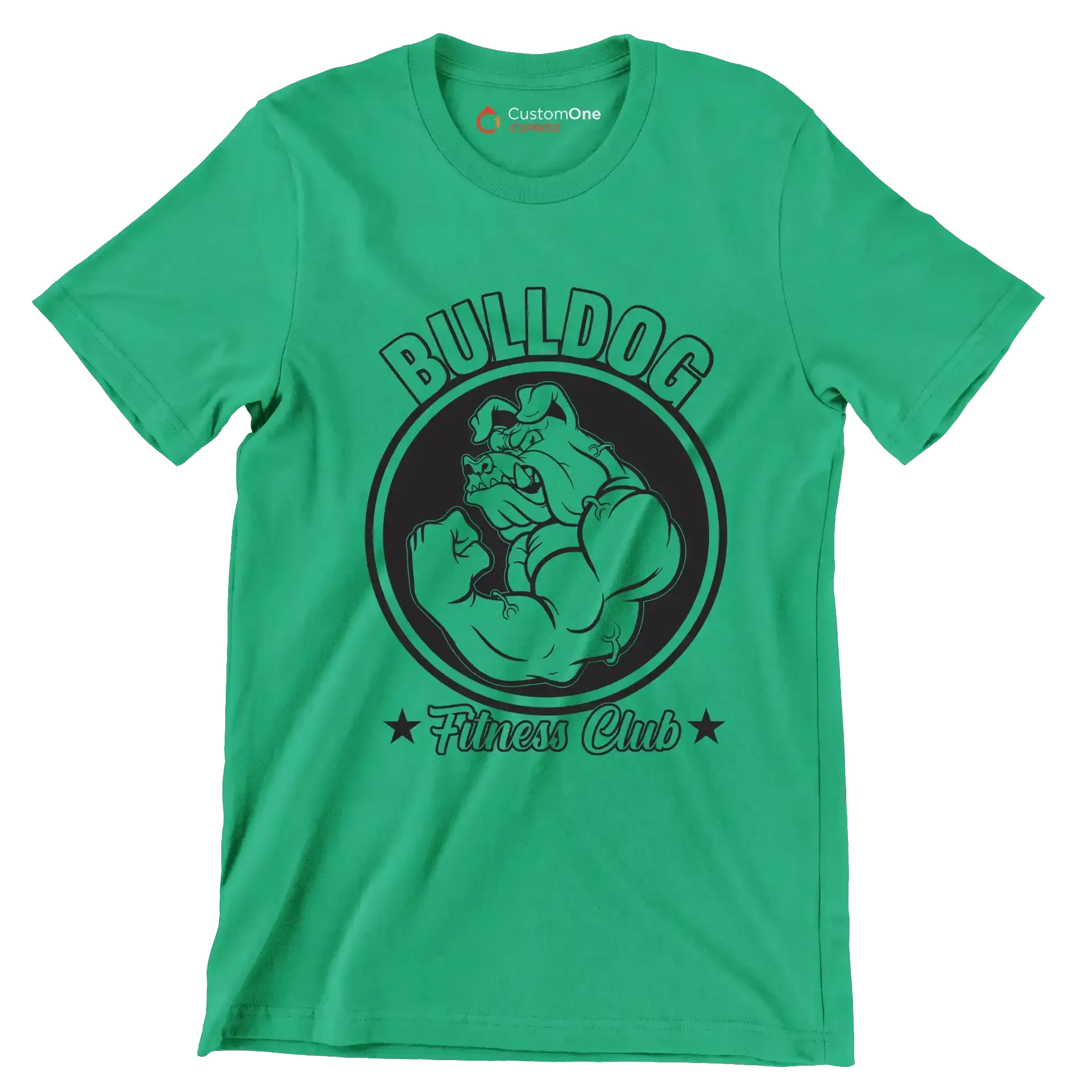 Bulldog Fitness Club - Gym Themed T-Shirt-Green-S-Custom One Express