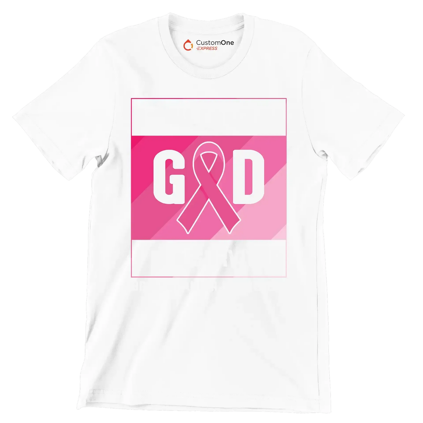 By the grace of god I_m a survivor breast cancer awareness - Breast Cancer Awareness T-Shirt-White-S-Custom One Express