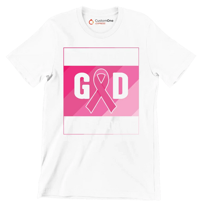 By the grace of god I_m a survivor breast cancer awareness - Breast Cancer Awareness T-Shirt-White-S-Custom One Express