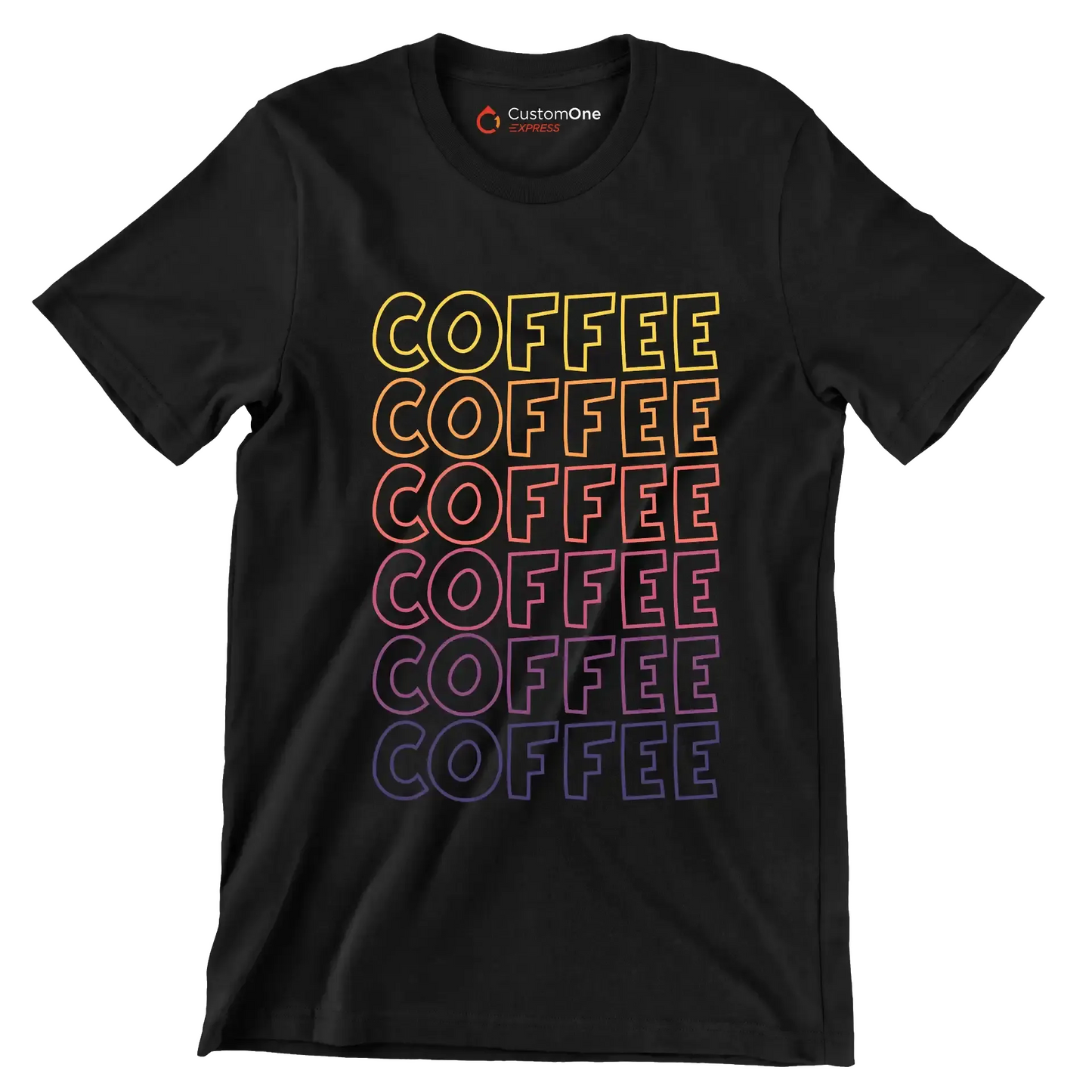COFFEE - Coffee Themed T-Shirt-Black-S-Custom One Express