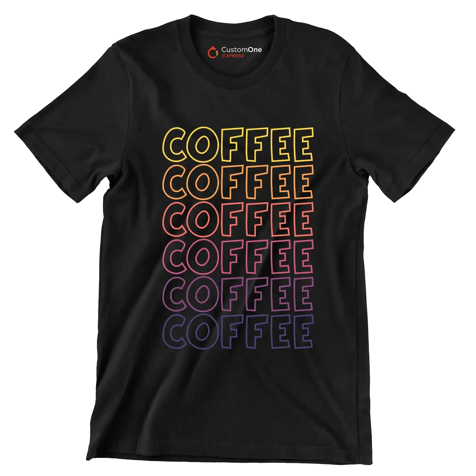 COFFEE - Coffee Themed T-Shirt-Black-S-Custom One Express