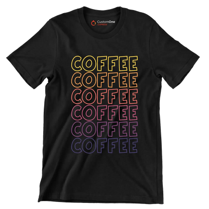 COFFEE - Coffee Themed T-Shirt-Black-S-Custom One Express
