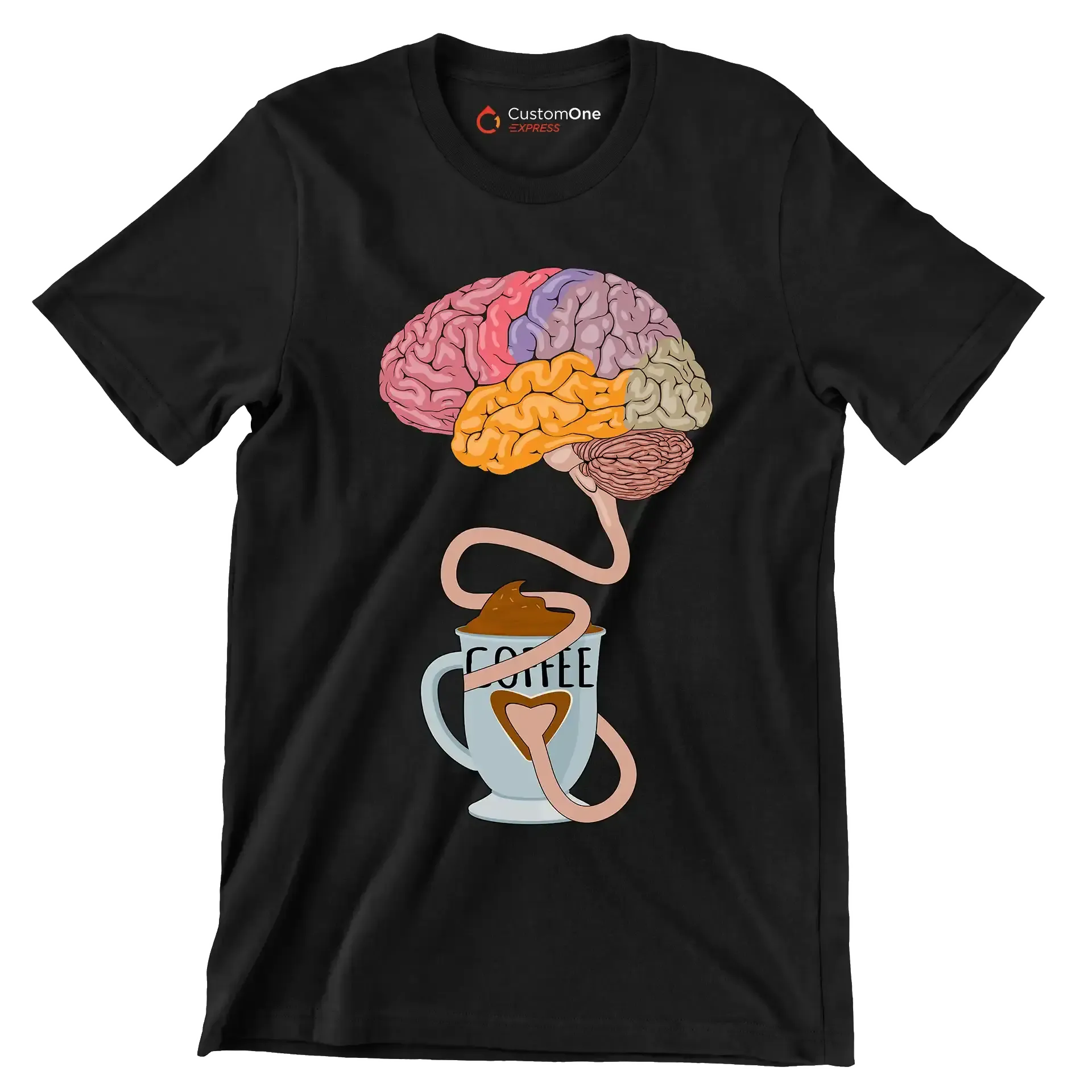 COFFEE - Coffee Themed T-Shirt-Black-S-Custom One Express