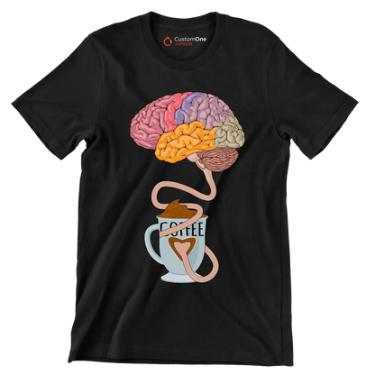 COFFEE - Coffee Themed T-Shirt-Black-S-Custom One Express