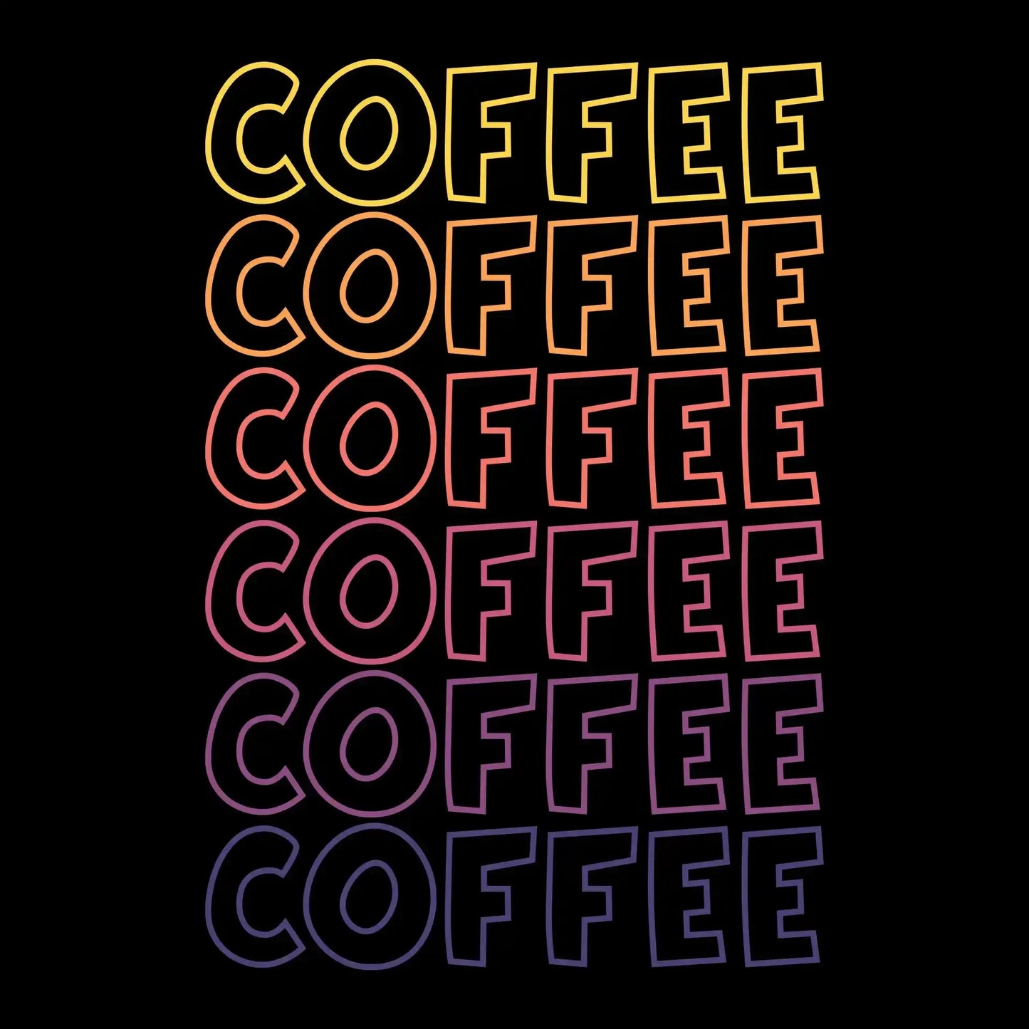 COFFEE - Coffee Themed T-Shirt-Black-S-Custom One Express