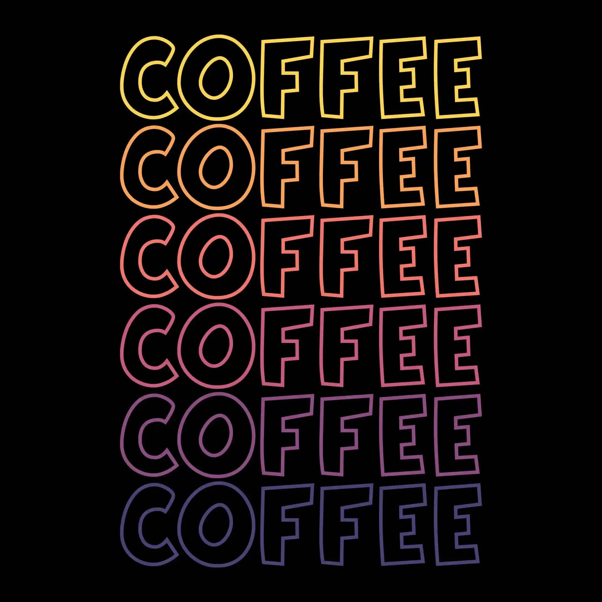 COFFEE - Coffee Themed T-Shirt-Black-S-Custom One Express