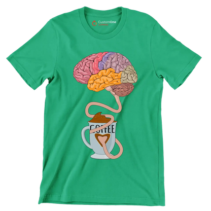 COFFEE - Coffee Themed T-Shirt-Green-S-Custom One Express
