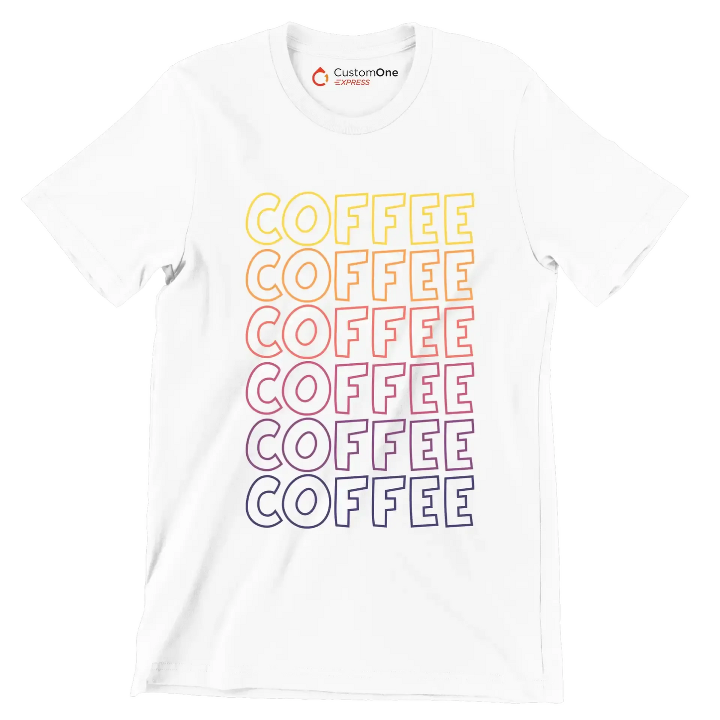 COFFEE - Coffee Themed T-Shirt-White-S-Custom One Express