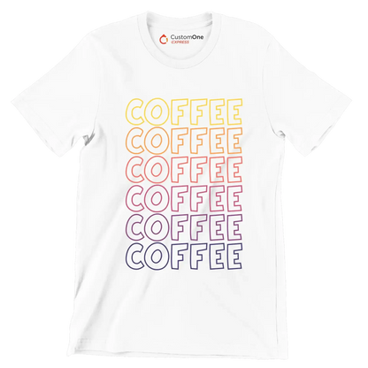 COFFEE - Coffee Themed T-Shirt-White-S-Custom One Express