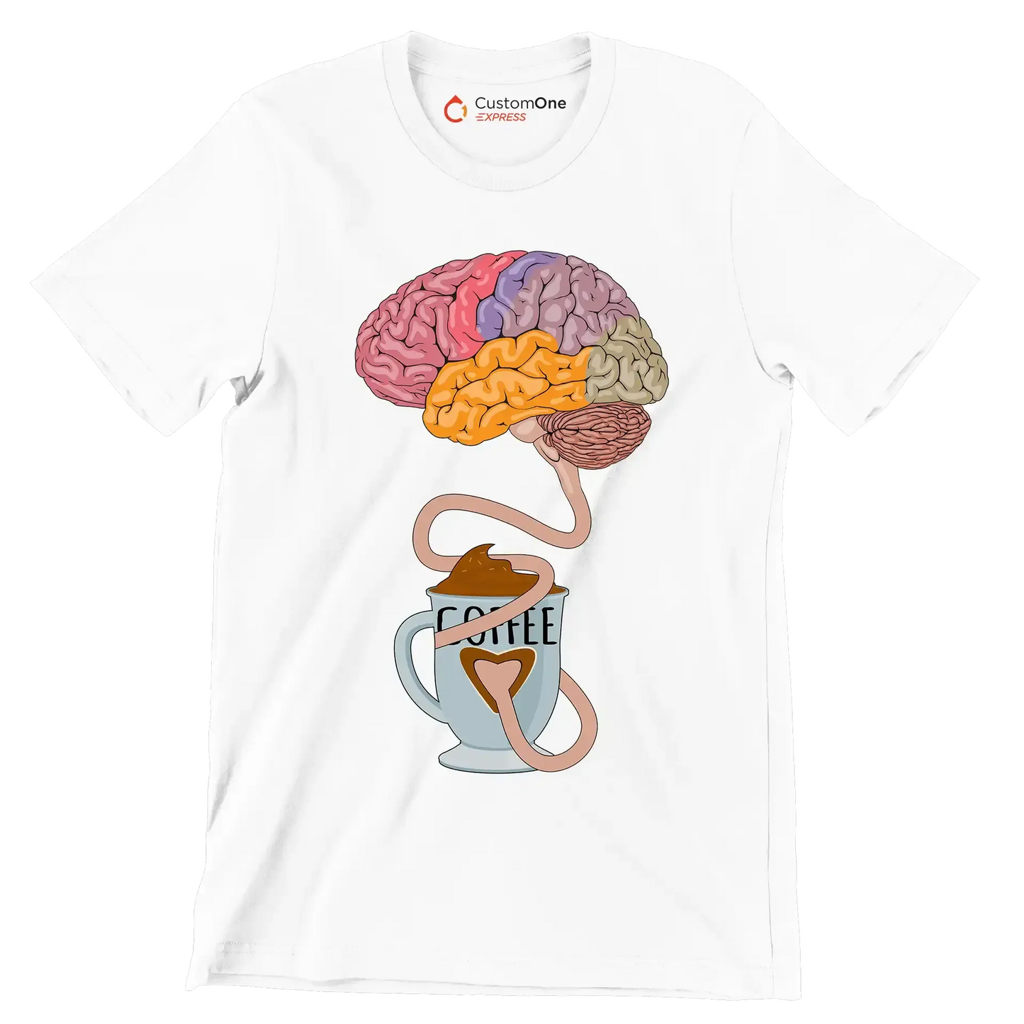 COFFEE - Coffee Themed T-Shirt-White-S-Custom One Express