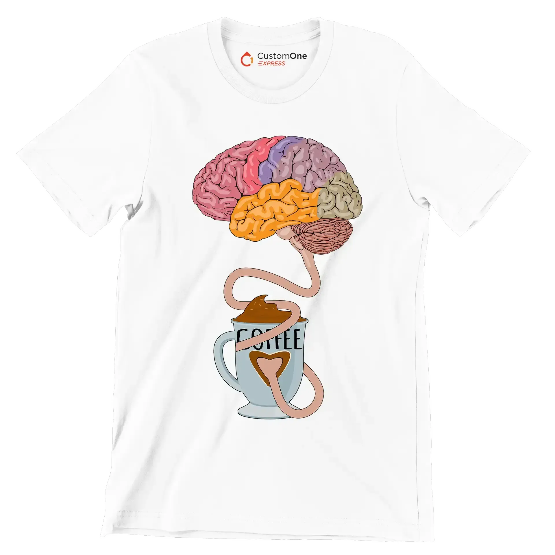 COFFEE - Coffee Themed T-Shirt-White-S-Custom One Express