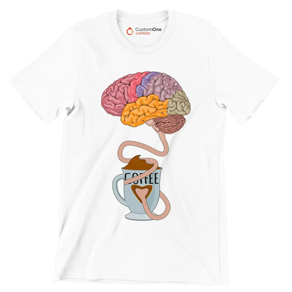 COFFEE - Coffee Themed T-Shirt-White-S-Custom One Express