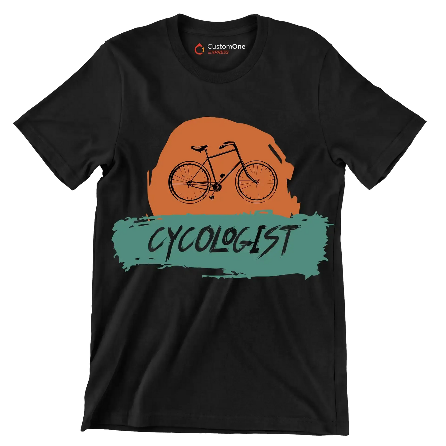 CYCOLOGIST - Bicycle Themed T-Shirt-Black-S-Custom One Express