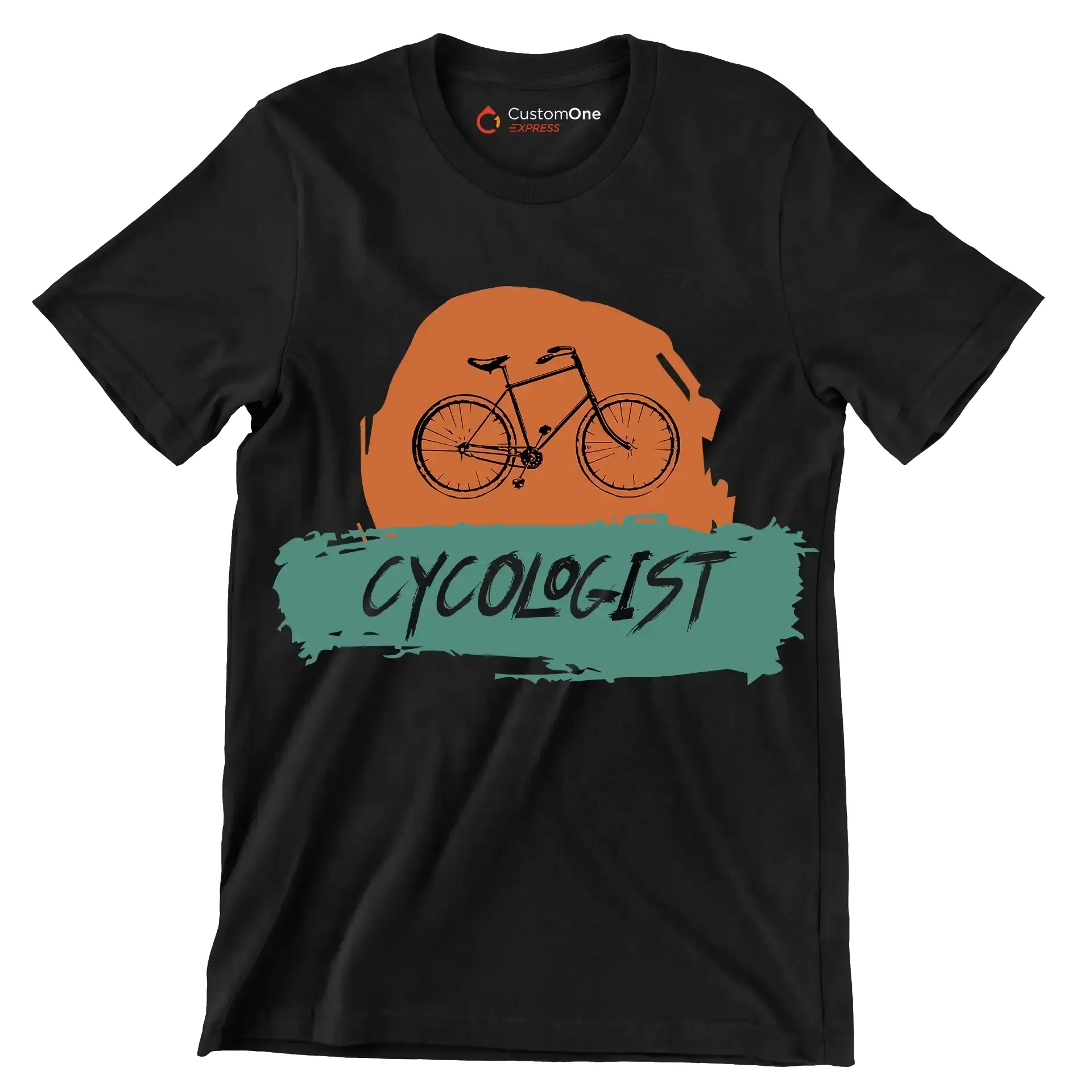 CYCOLOGIST - Bicycle Themed T-Shirt-Black-S-Custom One Express