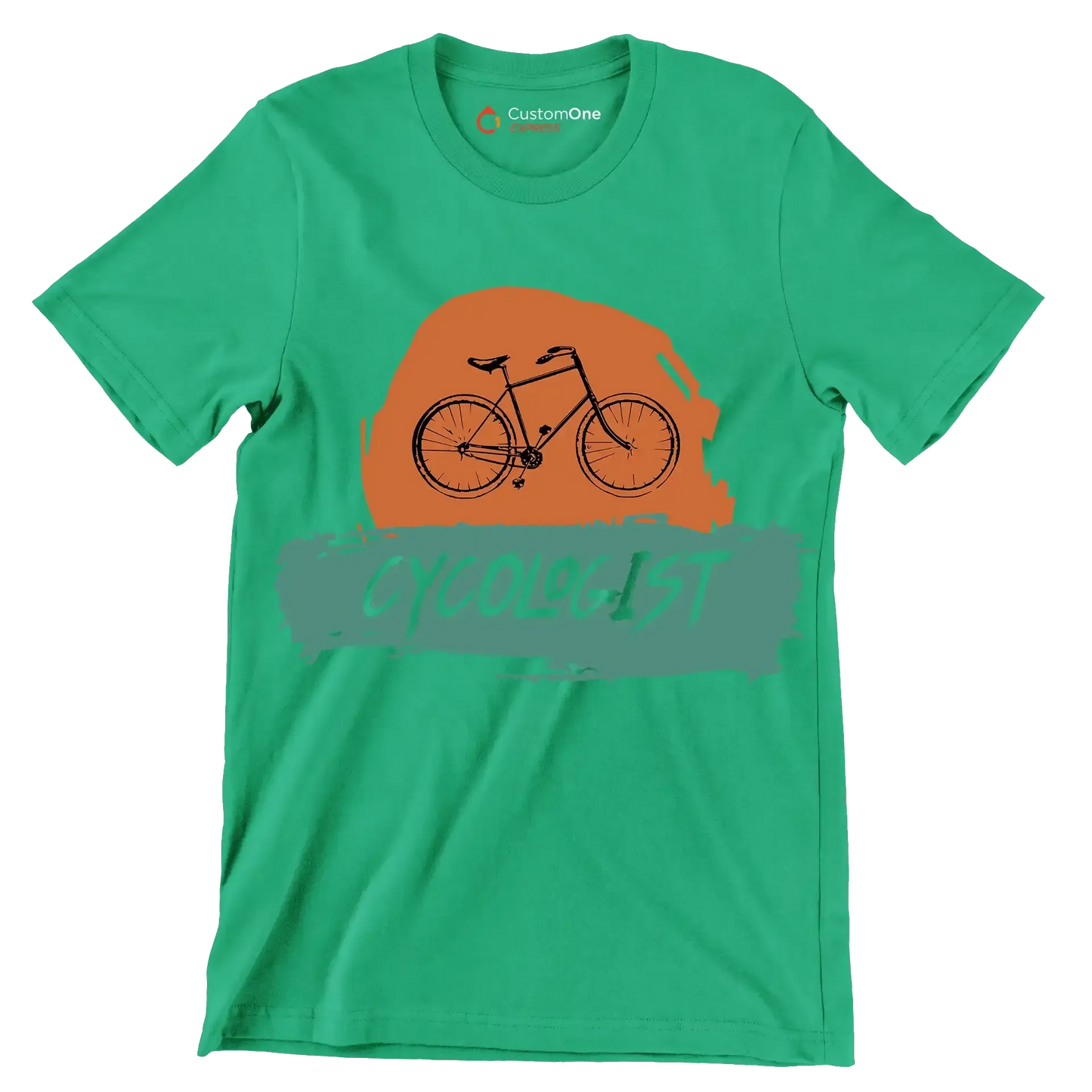 CYCOLOGIST - Bicycle Themed T-Shirt-Green-S-Custom One Express
