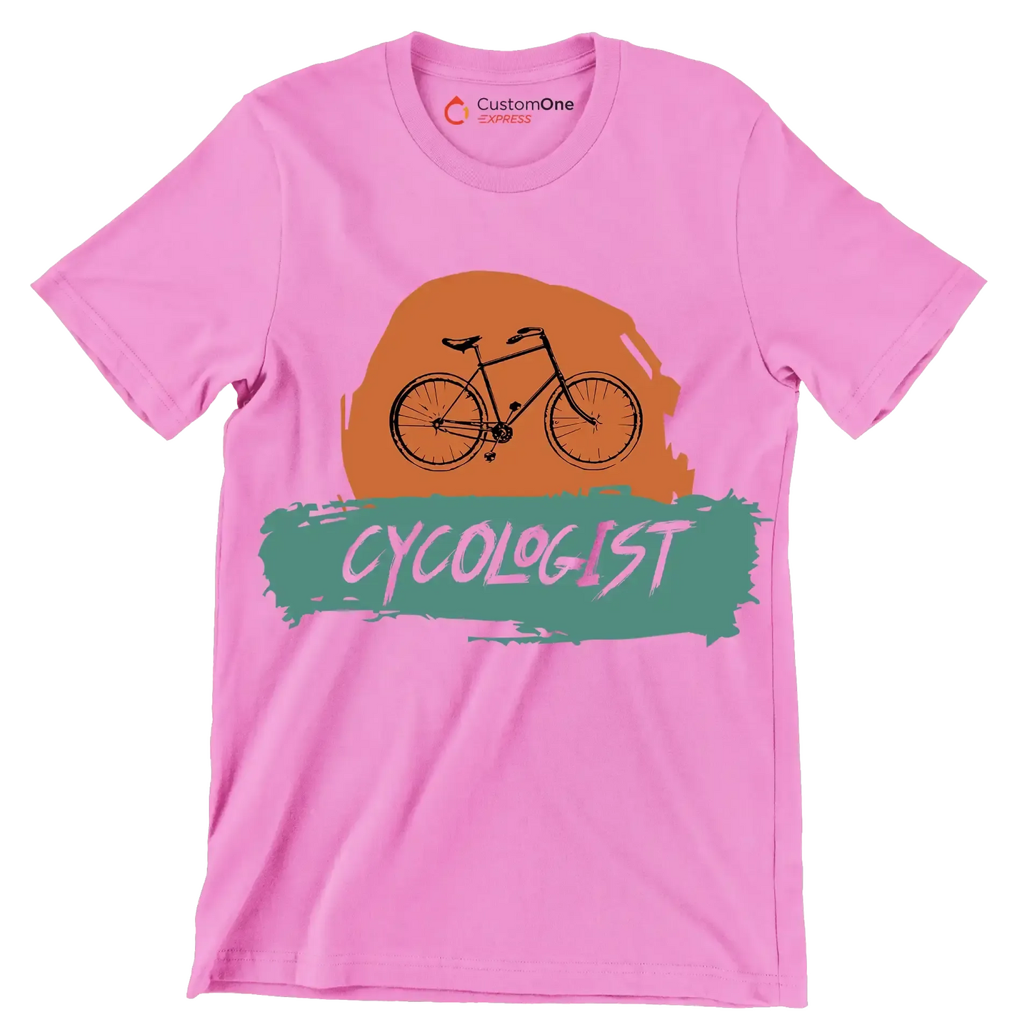 CYCOLOGIST - Bicycle Themed T-Shirt-Pink-S-Custom One Express
