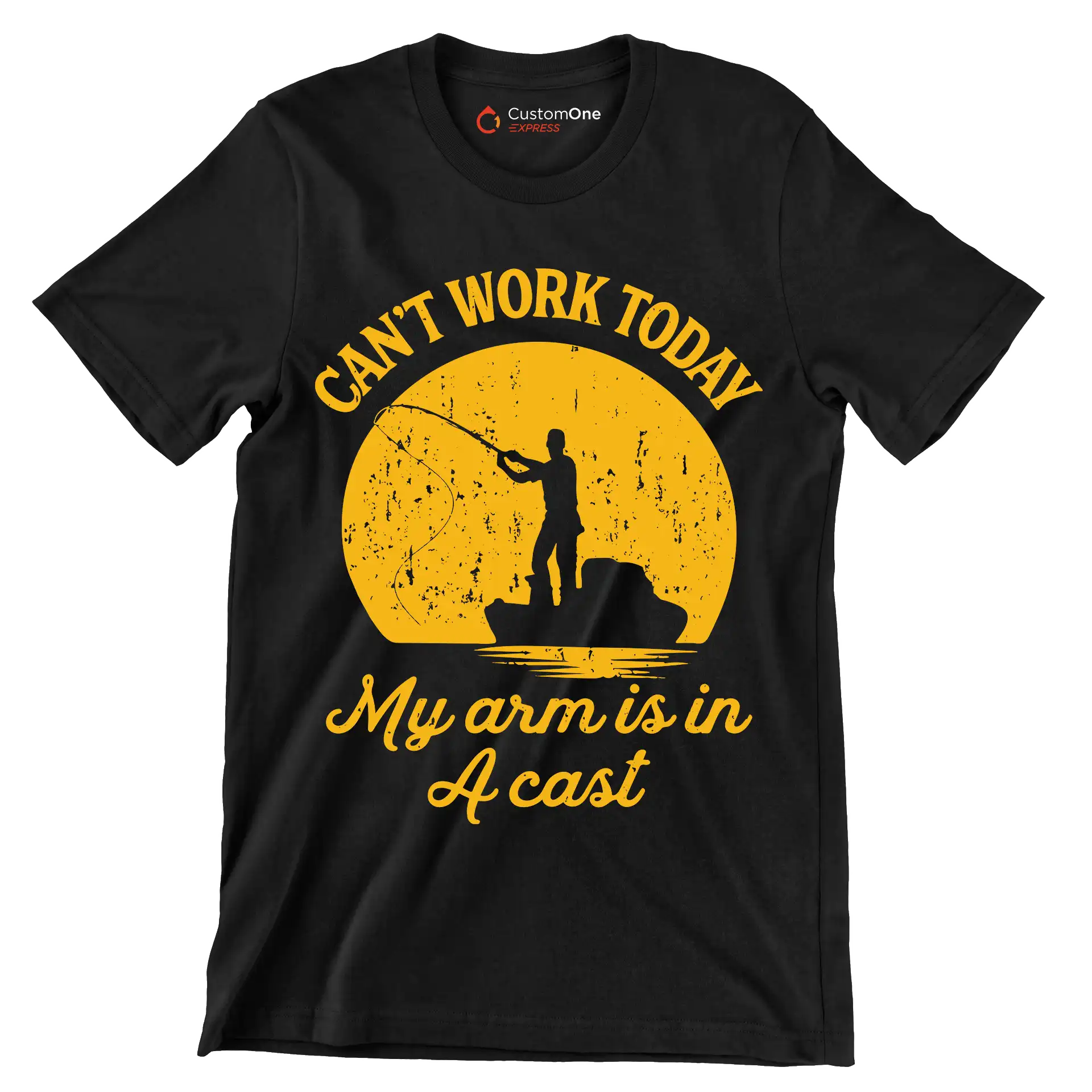 Can_t work today my arm is in a cast - Father’s Day T-Shirt-Black-S-Custom One Express