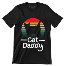 Cat Daddy Vintage Eighties Style - Cat Themed T-Shirt-Black-S-Custom One Express