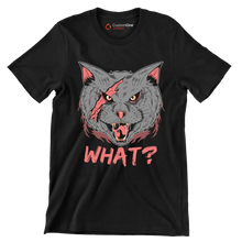 Cat What Funny Cat Lovers - Cat Themed T-Shirt-Black-S-Custom One Express