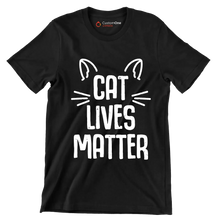 Cat lives matter - Cat Themed T-Shirt-Black-S-Custom One Express