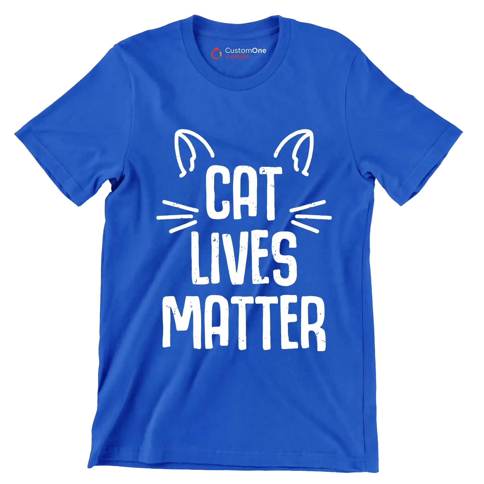 Cat lives matter - Cat Themed T-Shirt-Blue-S-Custom One Express