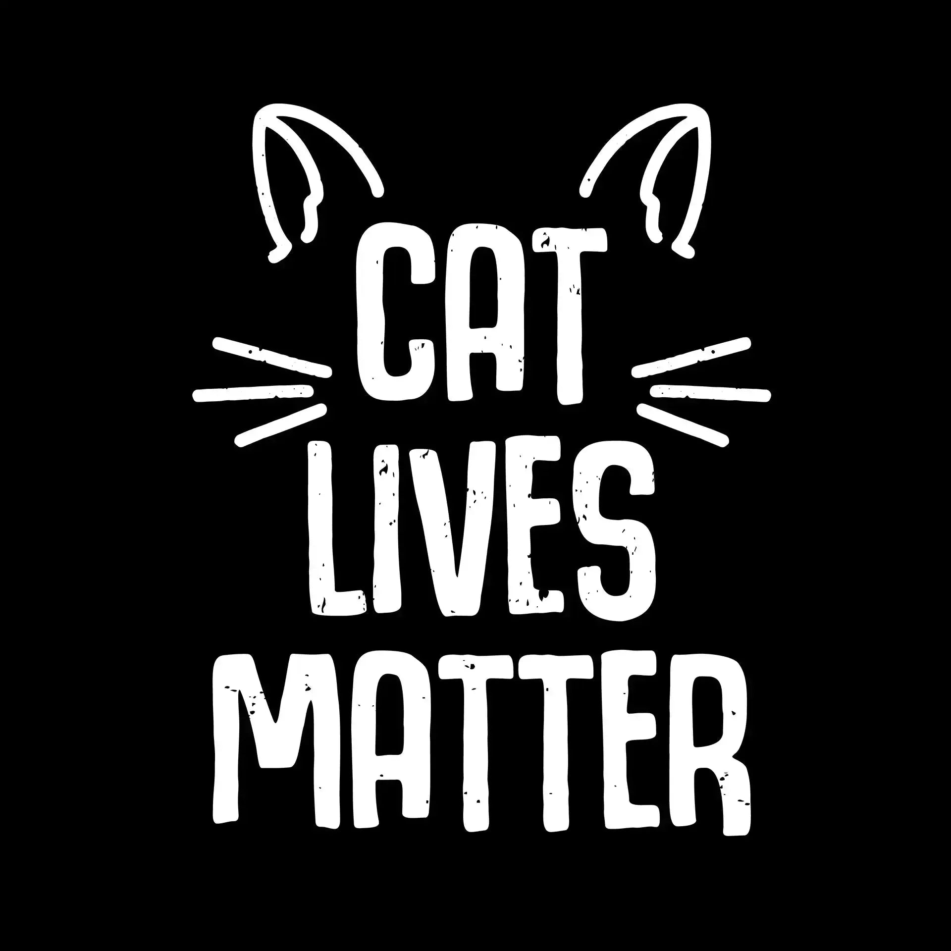 Cat lives matter - Cat Themed T-Shirt-Black-S-Custom One Express