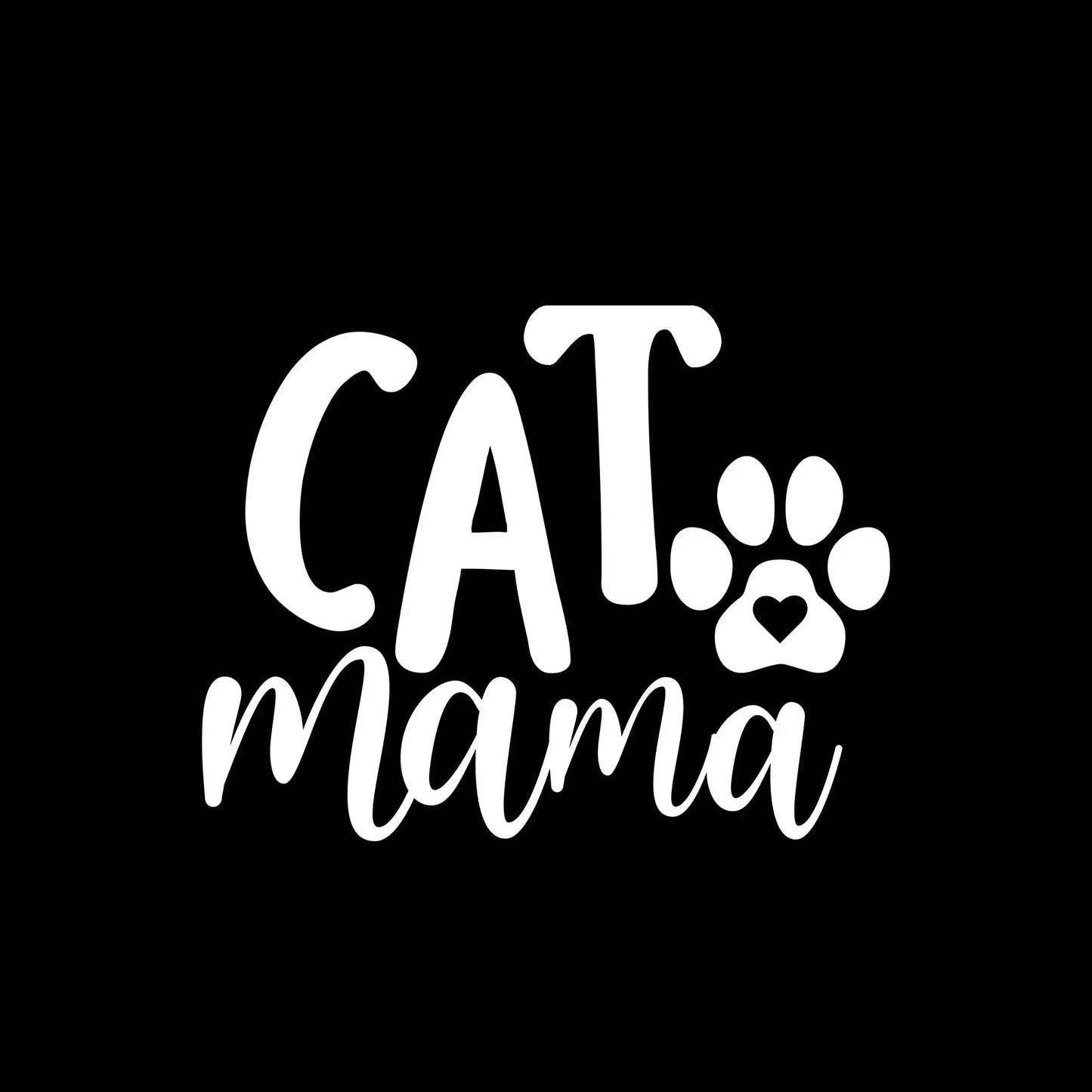 Cat mama - Cat Themed T-Shirt-Black-S-Custom One Express