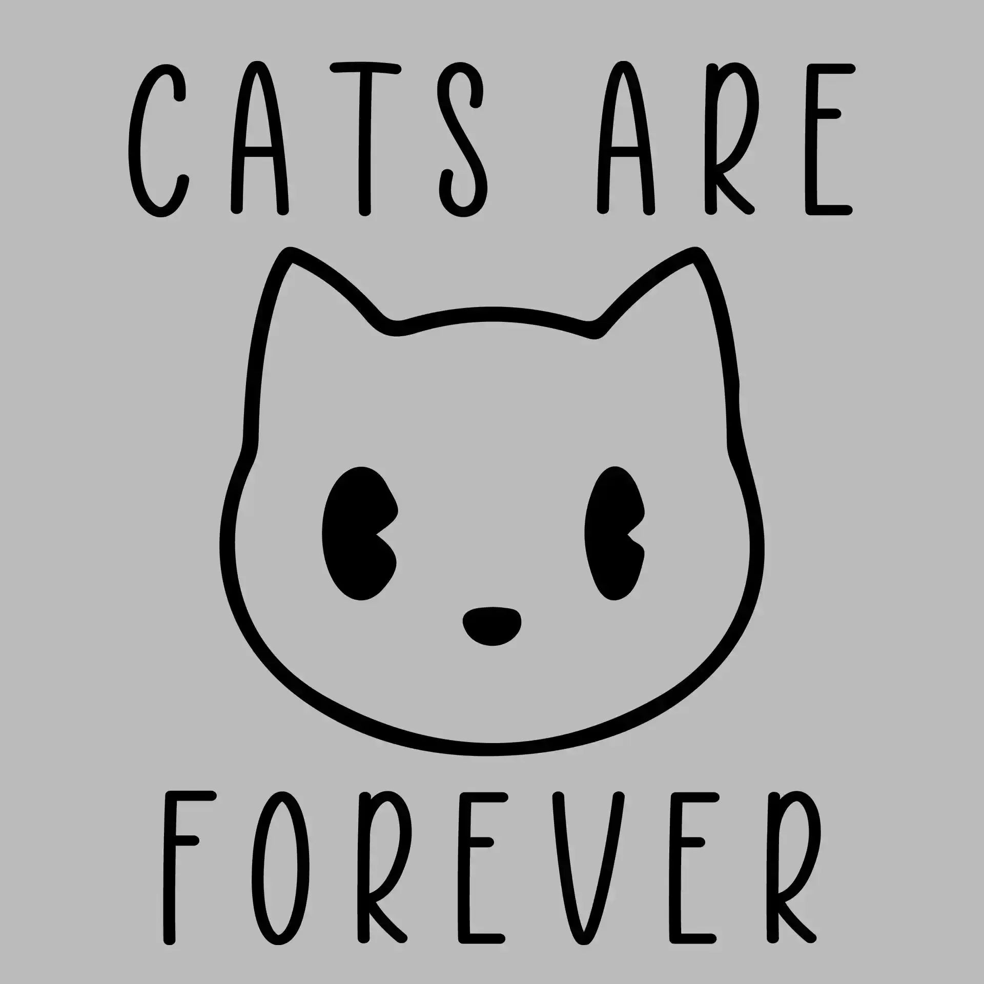 Cats are forever - Cat Themed T-Shirt-Blue-S-Custom One Express