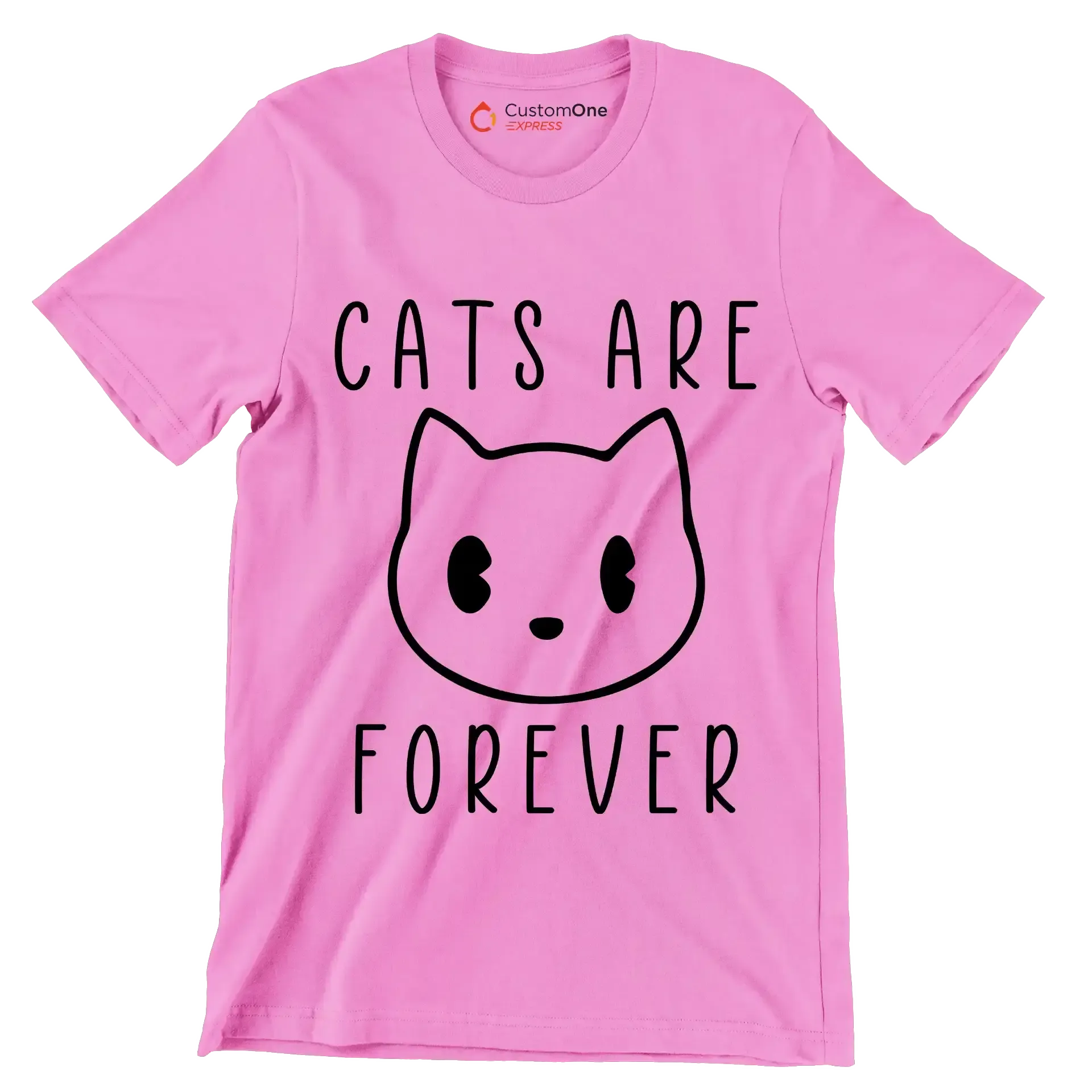 Cats are forever - Cat Themed T-Shirt-Pink-S-Custom One Express
