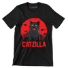 Catzilla - Cat Themed T-Shirt-Black-S-Custom One Express