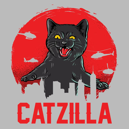Catzilla - Cat Themed T-Shirt-Black-S-Custom One Express