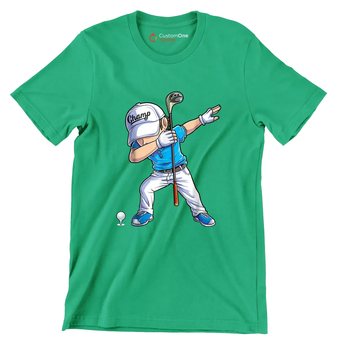 Champ - Golf Themed T-Shirt-Green-S-Custom One Express