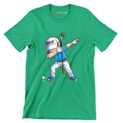 Champ - Golf Themed T-Shirt-Green-S-Custom One Express