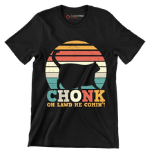 Chonk Cat Scale Meme - Cat Themed T-Shirt-Black-S-Custom One Express