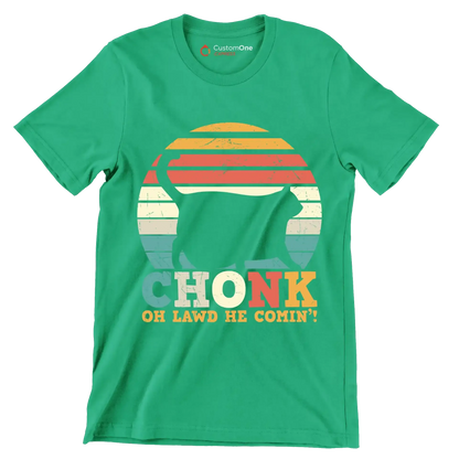 Chonk Cat Scale Meme - Cat Themed T-Shirt-Green-S-Custom One Express