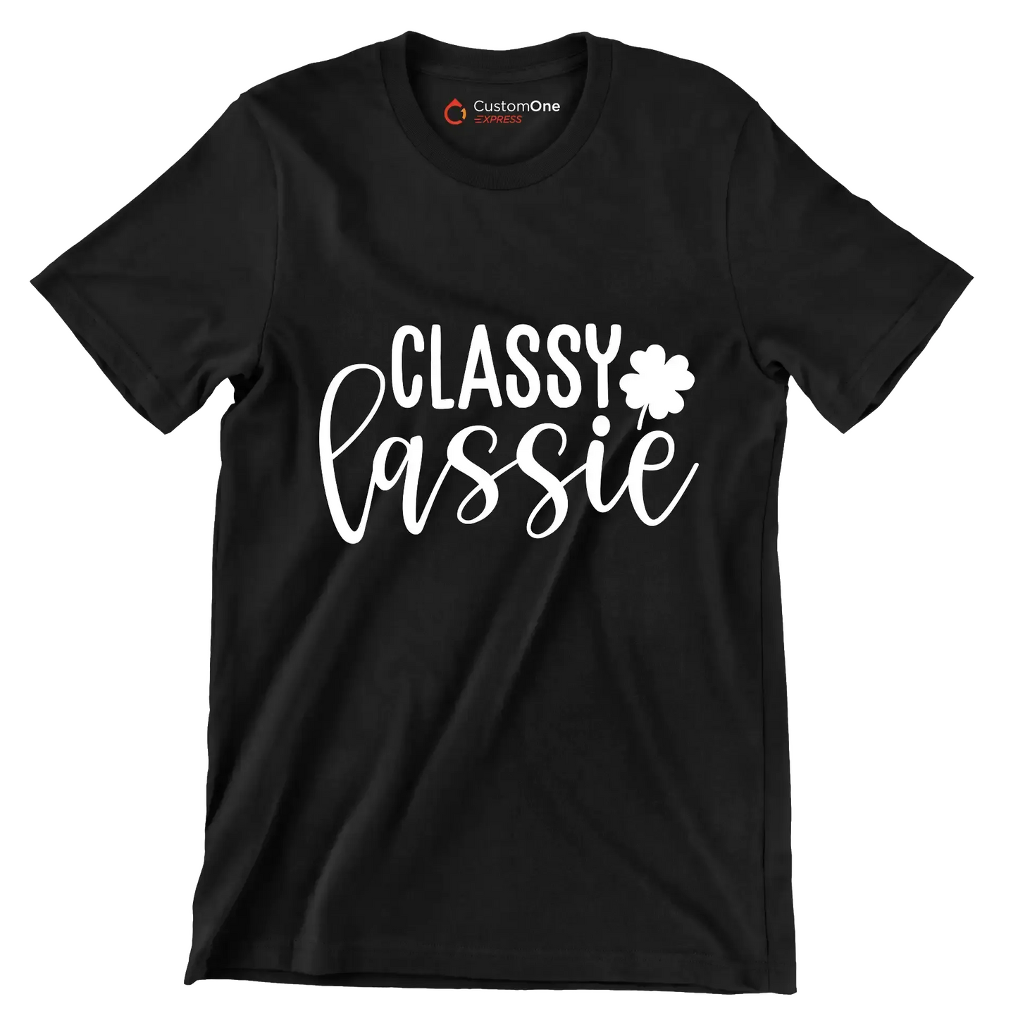 Classy Lassie - St. Patrick's Day T-Shirt-Black-S-Custom One Express