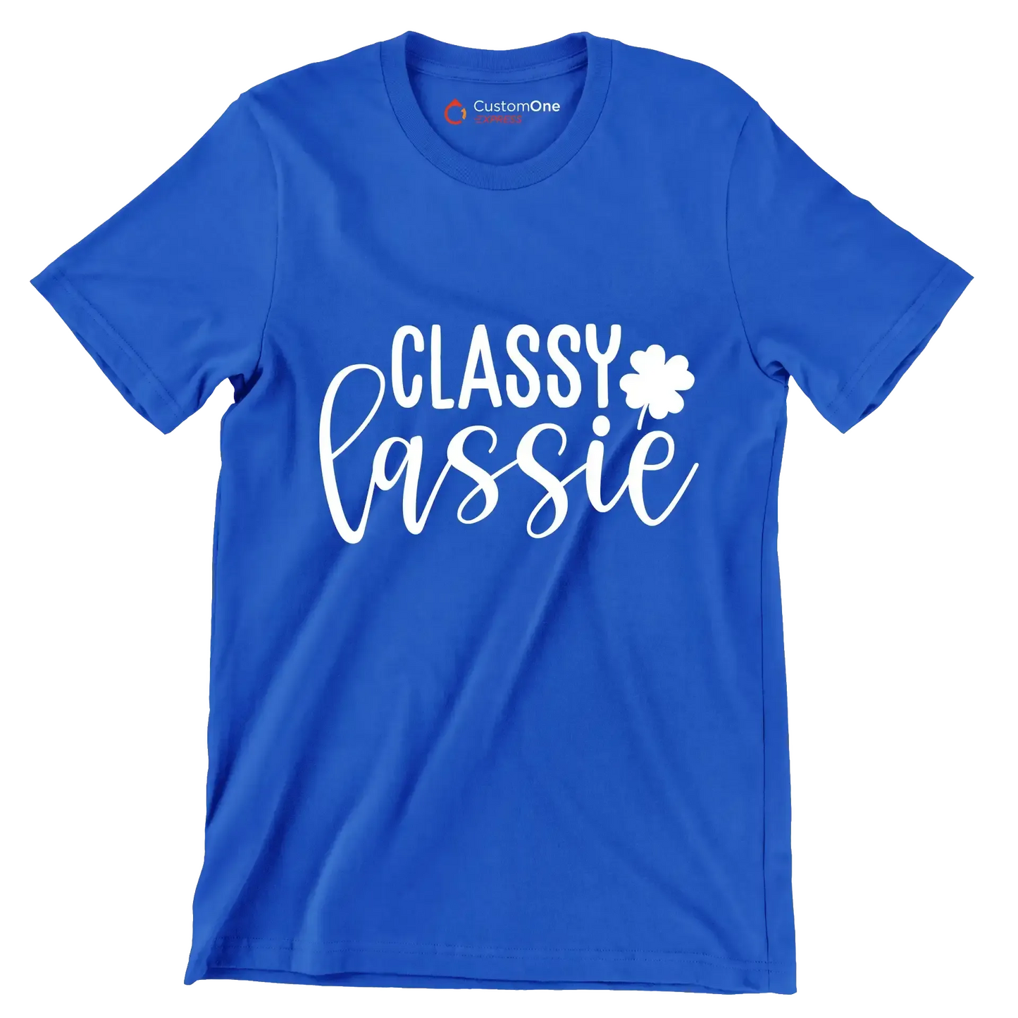Classy Lassie - St. Patrick's Day T-Shirt-Blue-S-Custom One Express