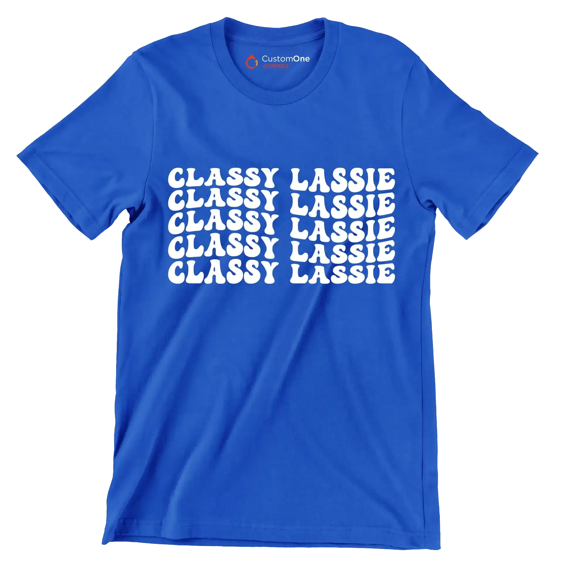 Classy Lassie - St. Patrick's Day T-Shirt-Blue-S-Custom One Express