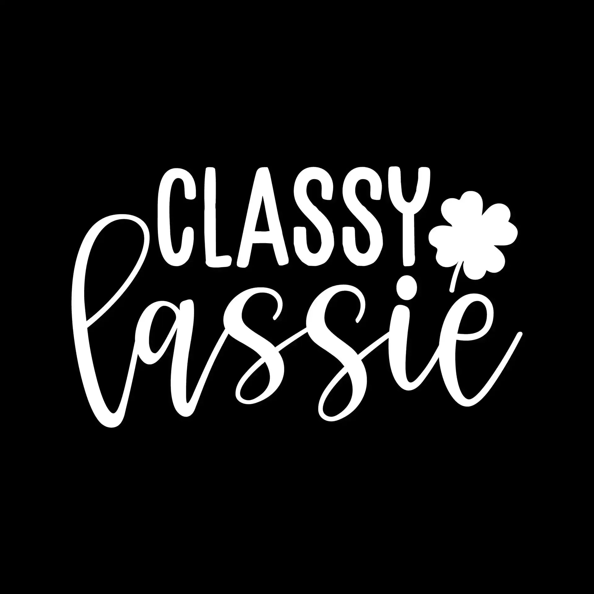Classy Lassie - St. Patrick's Day T-Shirt-Black-S-Custom One Express