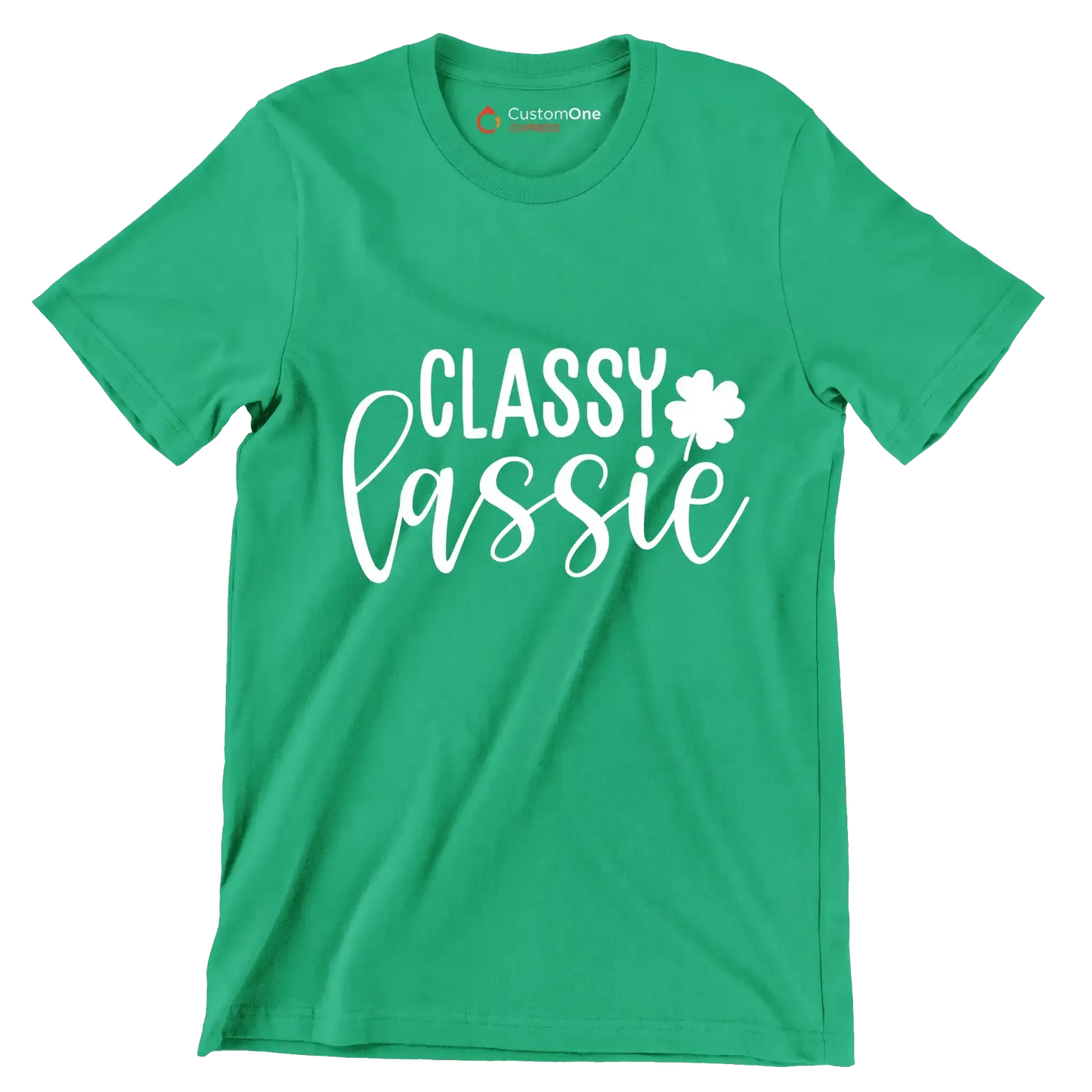 Classy Lassie - St. Patrick's Day T-Shirt-Green-S-Custom One Express