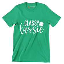 Classy Lassie - St. Patrick's Day T-Shirt-Green-S-Custom One Express