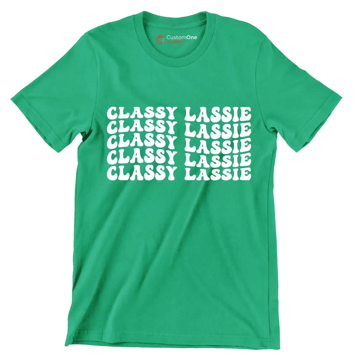 Classy Lassie - St. Patrick's Day T-Shirt-Green-S-Custom One Express