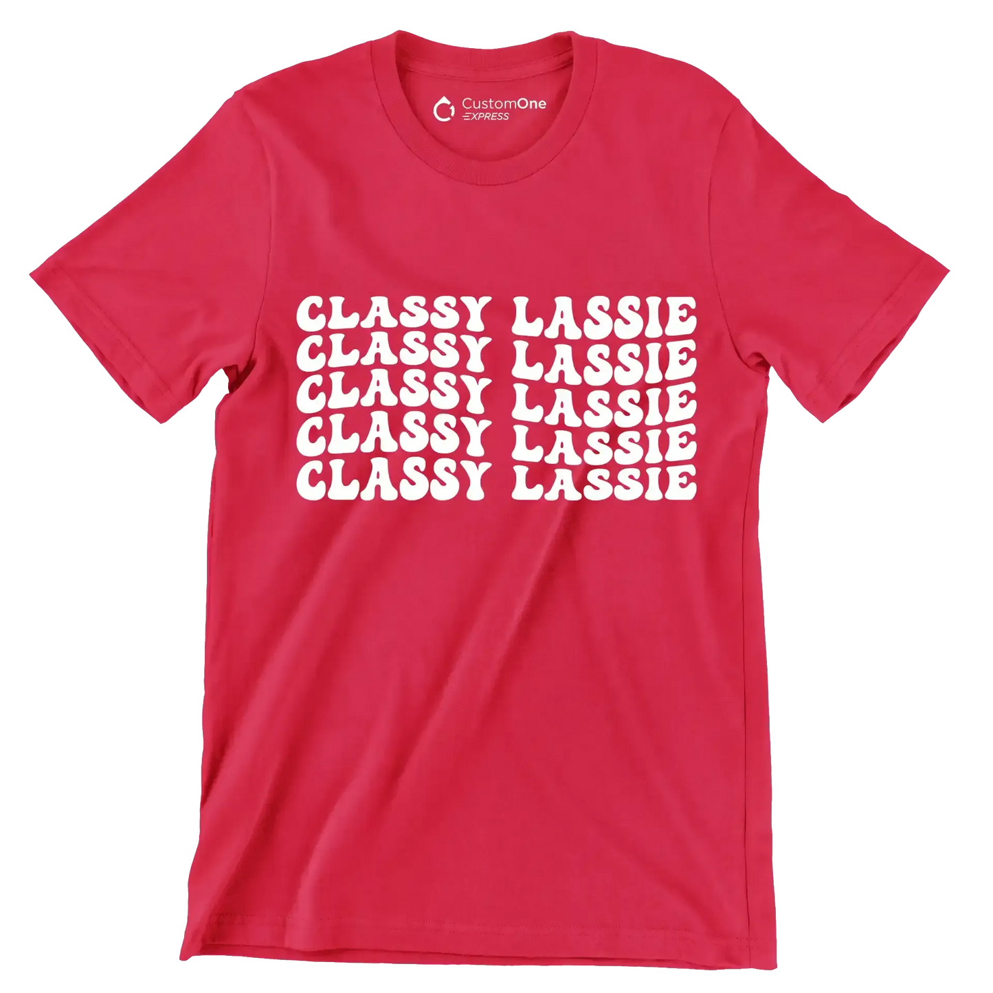 Classy Lassie - St. Patrick's Day T-Shirt-Red-S-Custom One Express