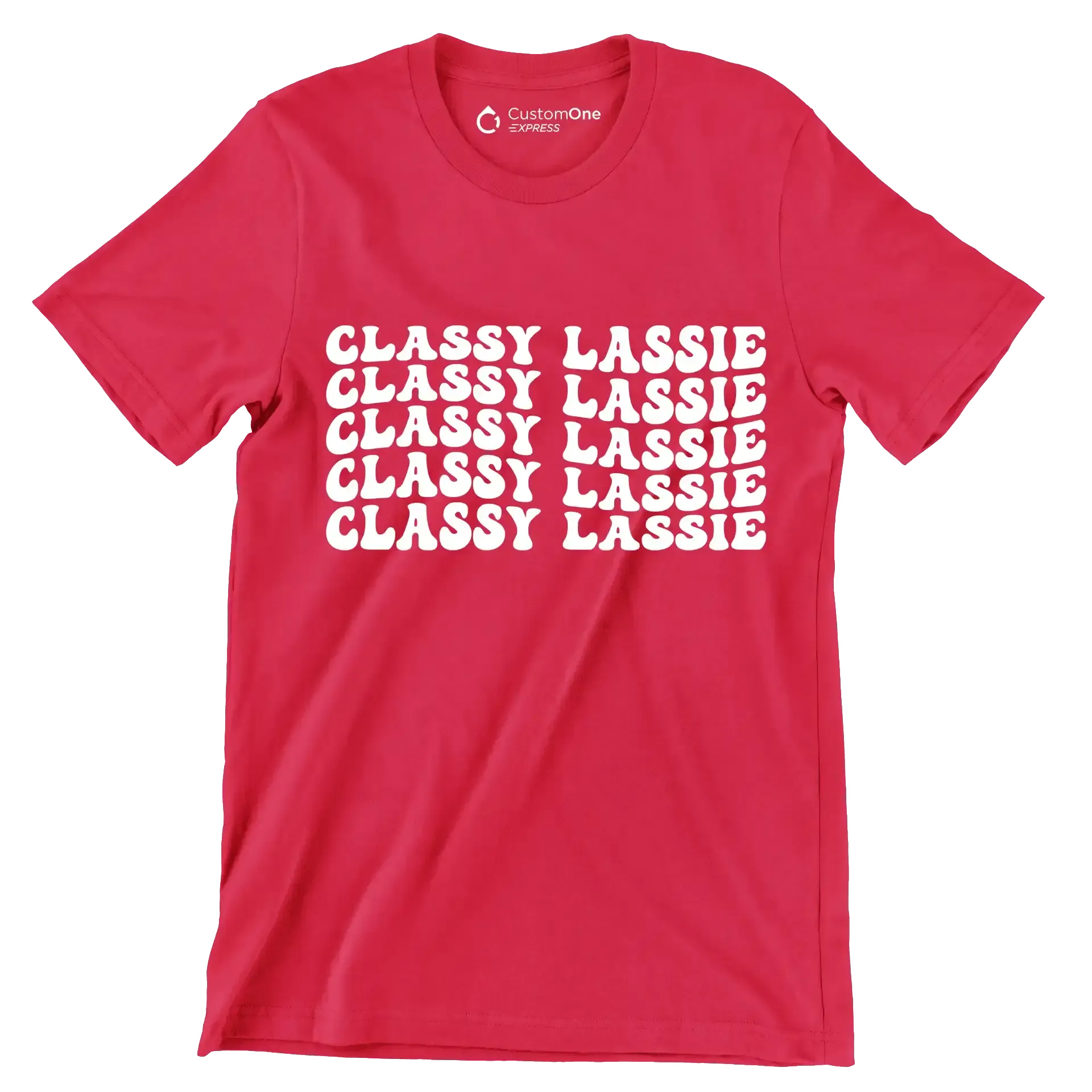 Classy Lassie - St. Patrick's Day T-Shirt-Red-S-Custom One Express