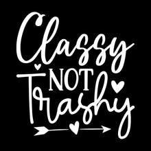 Classy not trashy - Sarcasm Themed T-Shirt-Black-S-Custom One Express