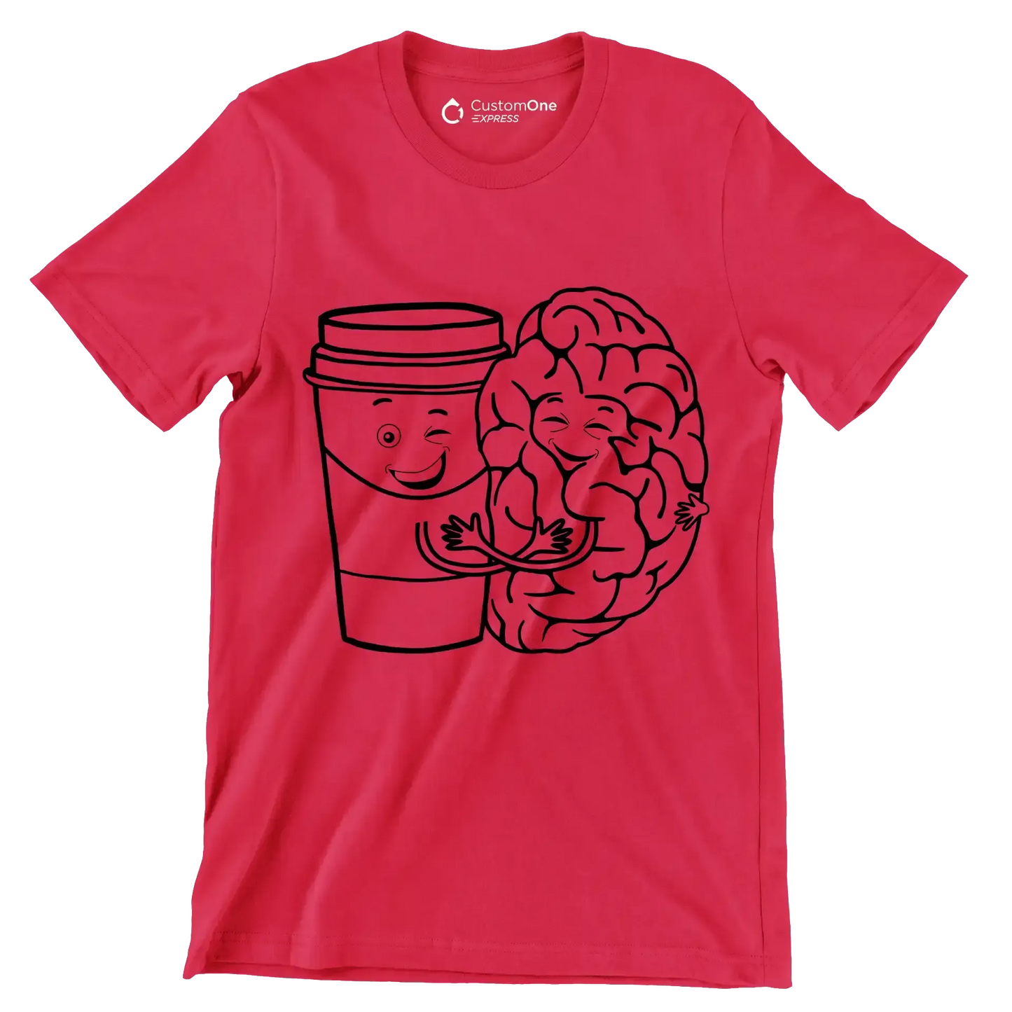 Coffee Mind - Coffee Themed T-Shirt-Red-S-Custom One Express