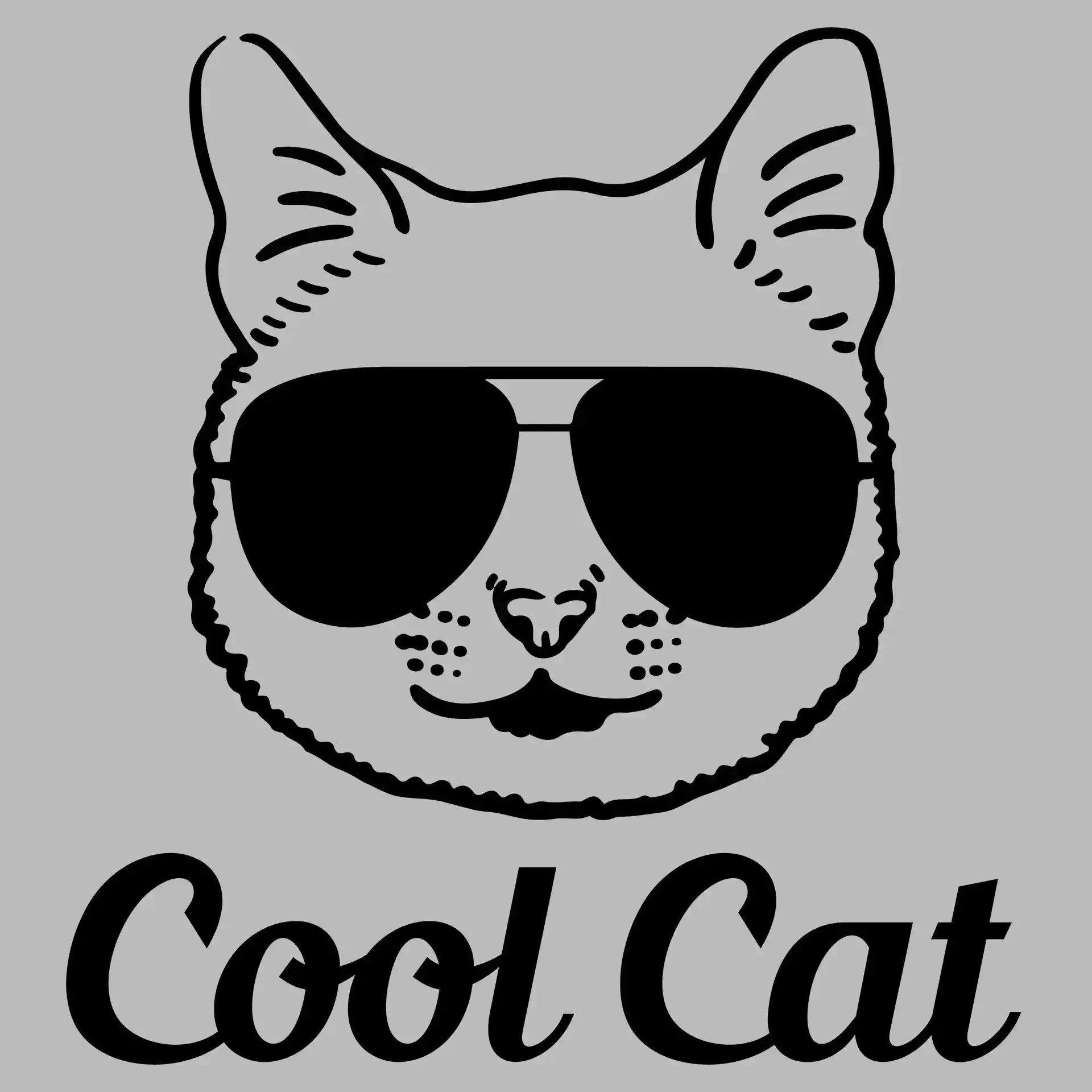 Cool cat - Cat Themed T-Shirt-Blue-S-Custom One Express