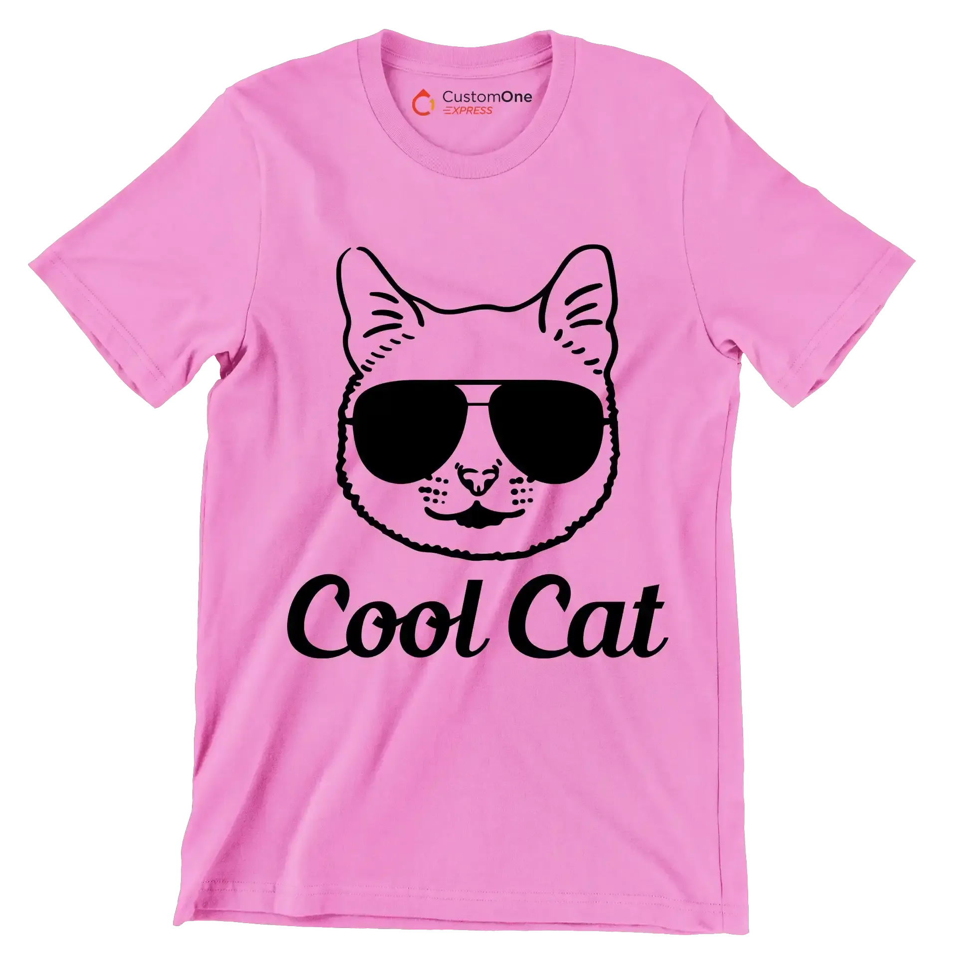 Cool cat - Cat Themed T-Shirt-Pink-S-Custom One Express