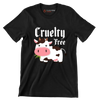 Cruelty free - Vegan Themed T-Shirt-Black-S-Custom One Express